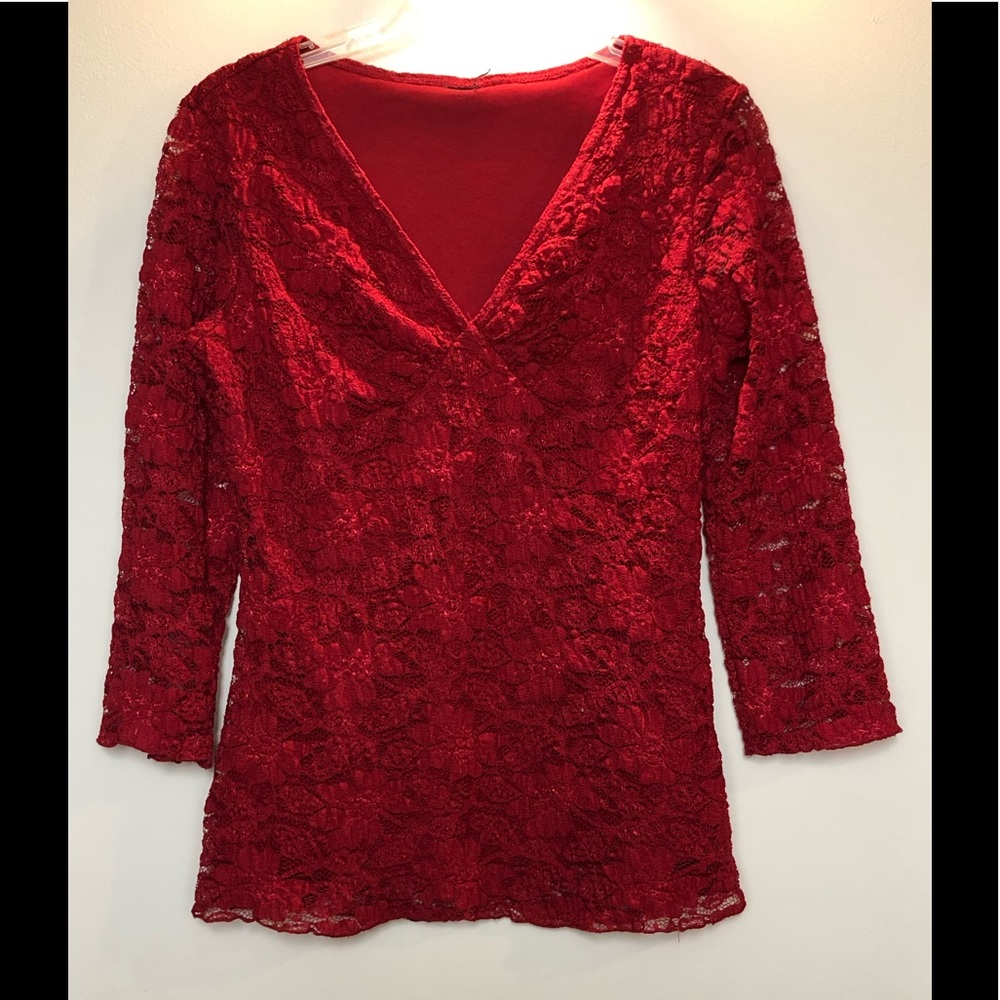 Red Lace Top